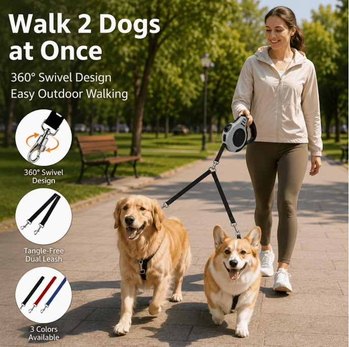 Baobab™ DuoWalk 360° Retractable Leash